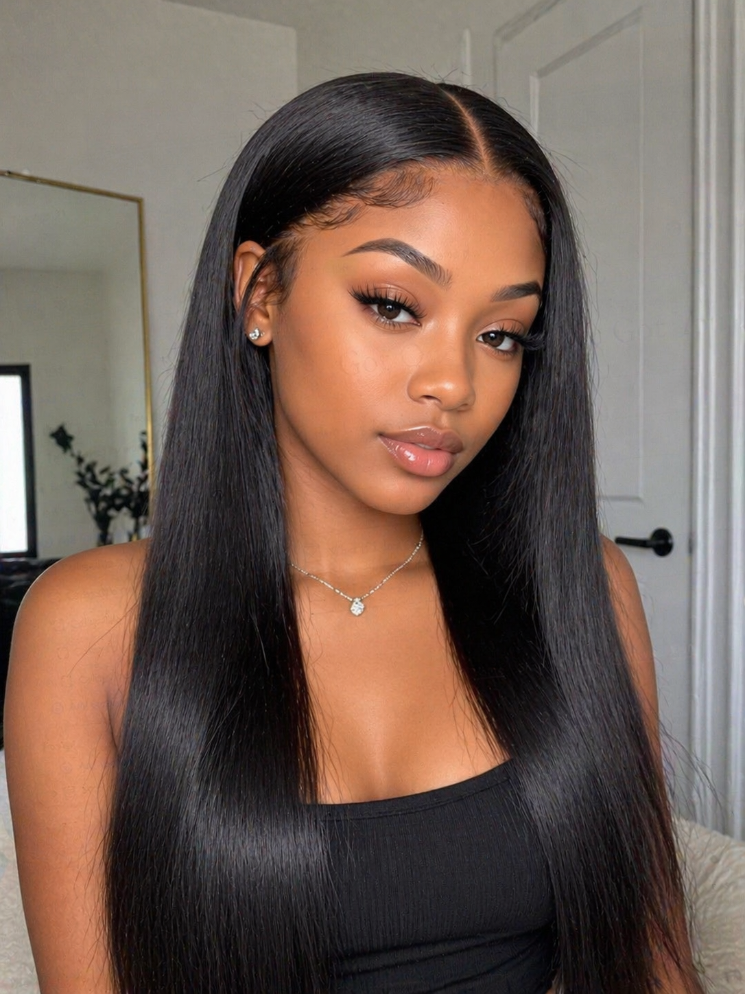 Vellure Sleek Straight HD Lace Wig | Natural Jet Black | 200–250% Density